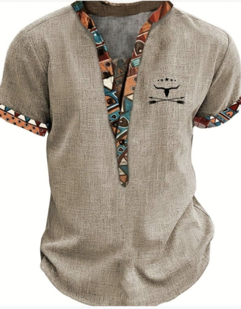 European And American 3D Printed Shirt