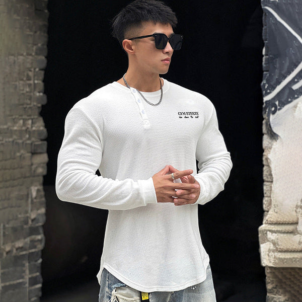 Long-sleeved Men's sports Fitness T-shirt