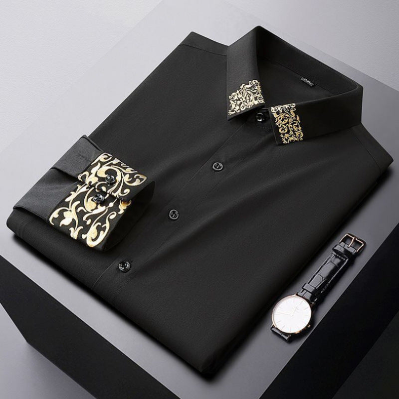 Spring Light Luxury European High-end Embroidered Oversized Shirt