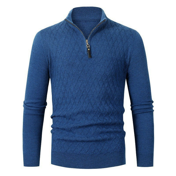 Men's Half-high Collar Zipper Sweater