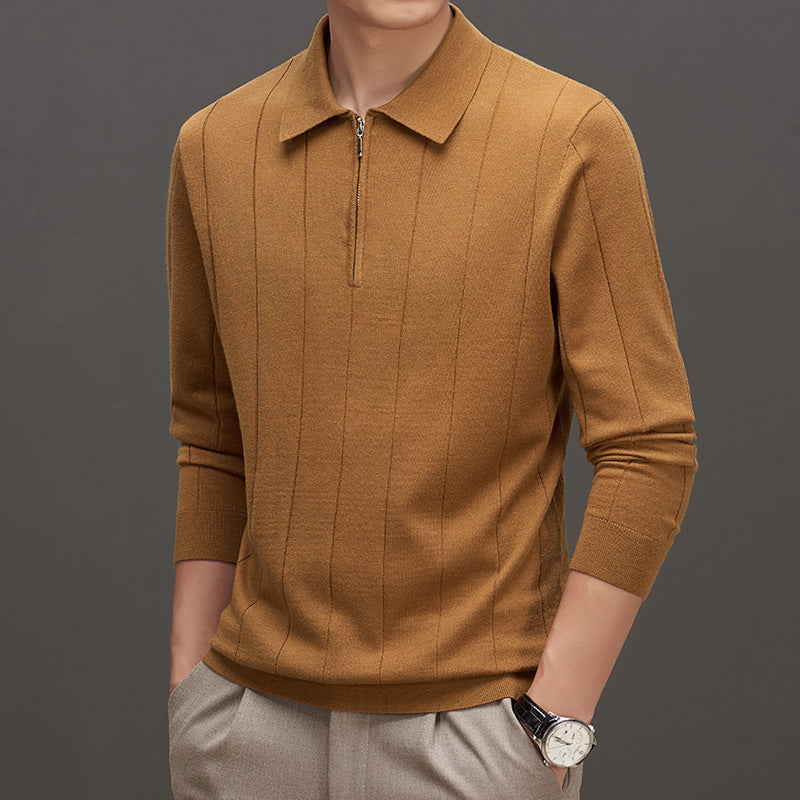 Striped Color Collision Design Bottoming Shirt