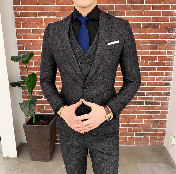Three-piece business suit for men