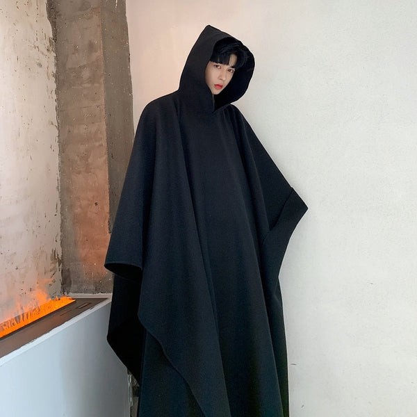 Dark Wind Loose Bat-style Cape Jacket Men's Hip-hop Fashion Casual Windbreaker coat