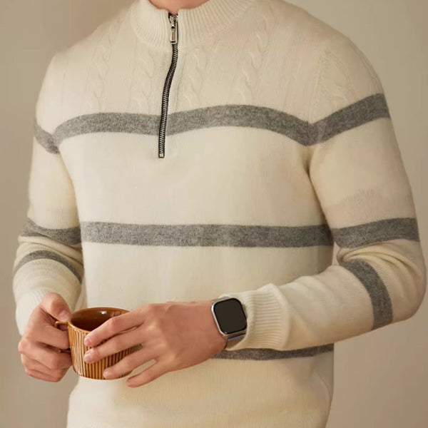 High-end Stripe Warm Knitwear sweater