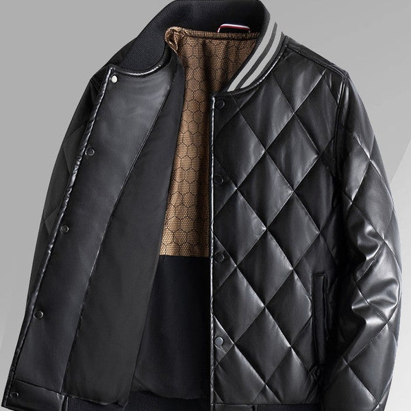 Men's Leather Baseball Uniform jacket