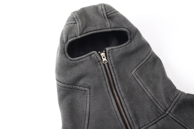 American Casual Loose Wash Thin Velvet Hooded Jacket