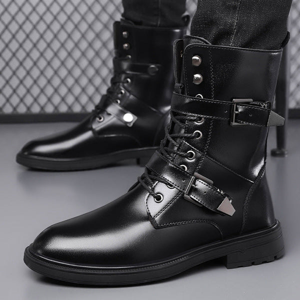Plus Size Retro Wide Last Toe Holder Denim Style boots