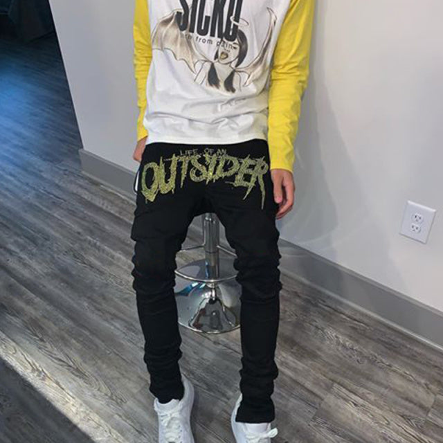 Men Black Ripped Jeans