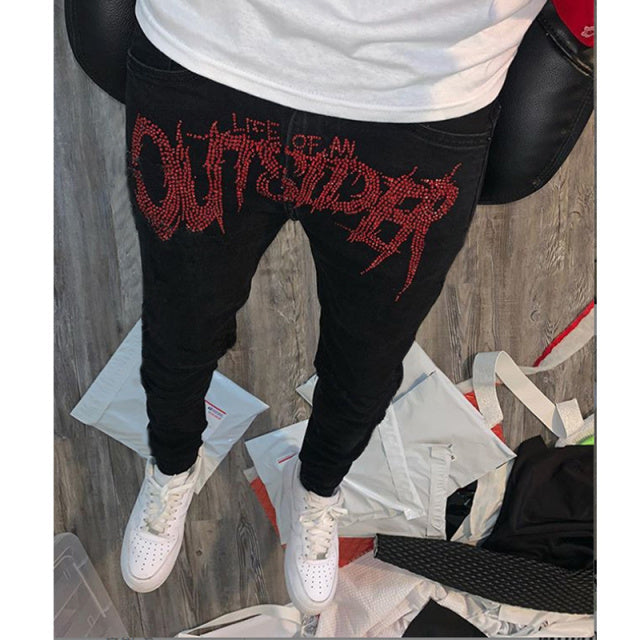 Men Black Ripped Jeans