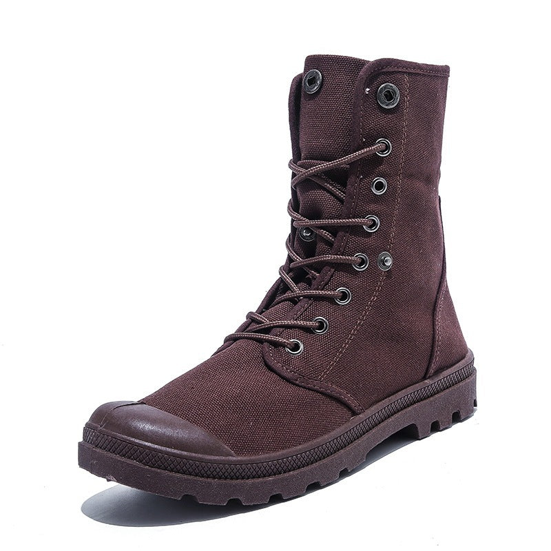 Platform High-top Canvas Flanging Martin Fashionable Shoes