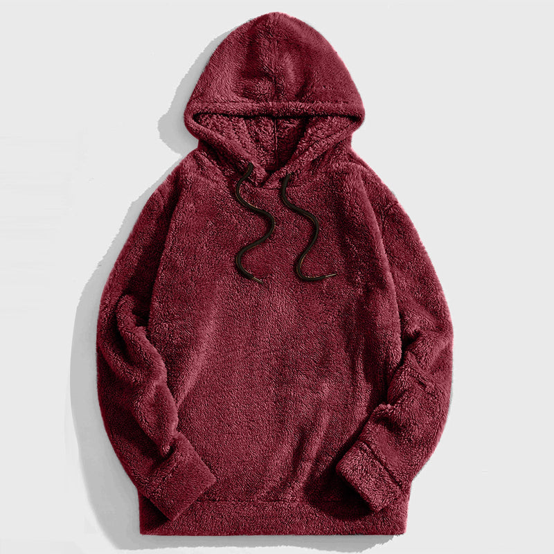 Autumn And Winter Thickening Double-sided Velvet Casual Hooded Sweater
