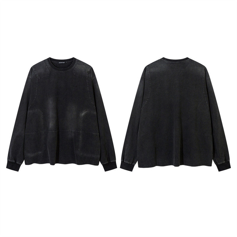 Spring And Autumn Deconstructing Split Stitching Casual sweater