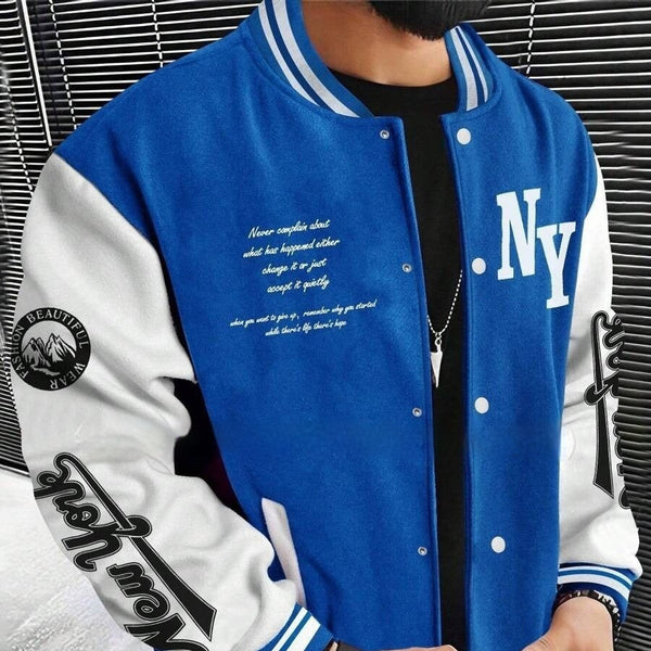 Men's Cardigan Baseball Uniform Jacket