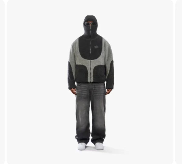Men's Lamb Wool Hooded Zipper Coat