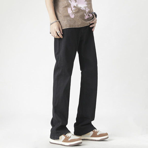 American-style Heavy Washed Yellow Jeans