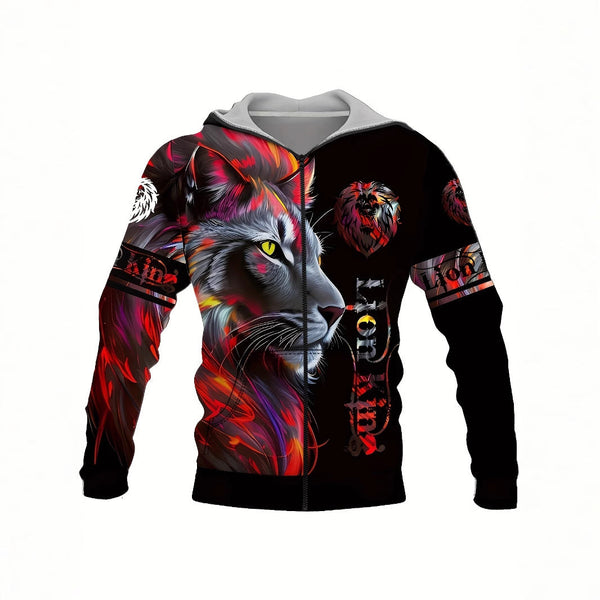 Vikings Casual 3D Printed Hooded Long Sleeve Sweatshirt