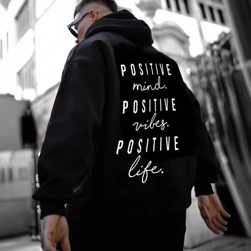 Fall Winter English Letter Print Hoodie