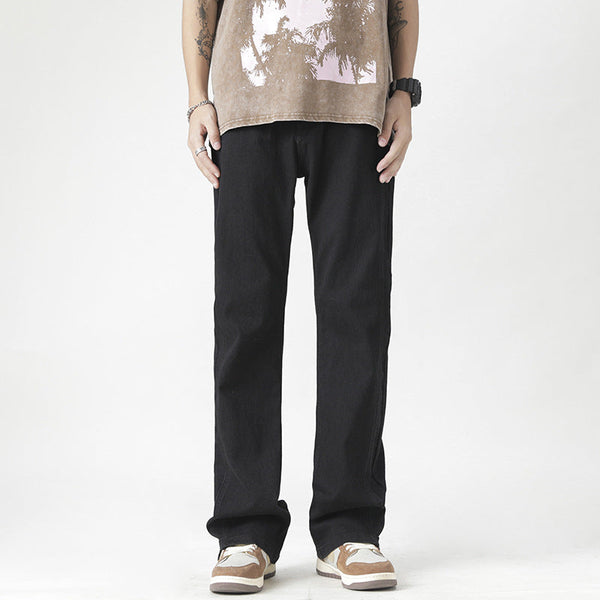 American-style Heavy Washed Yellow Jeans
