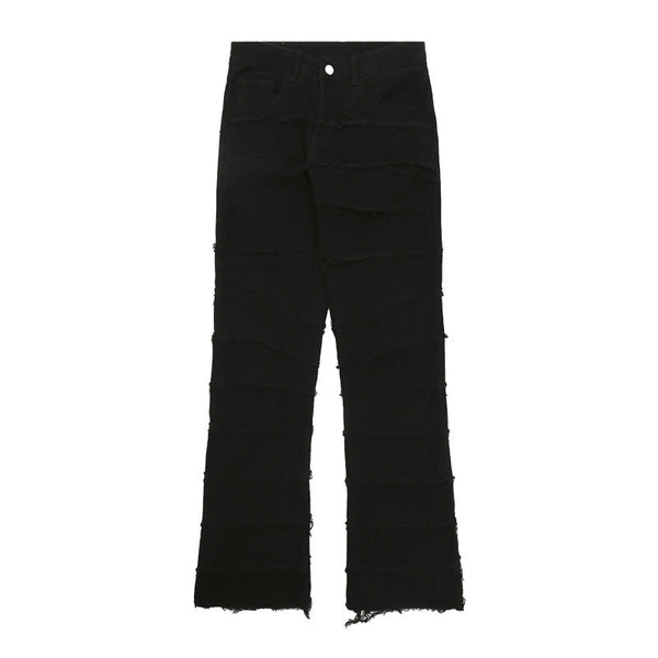 Shredded Hem Jeans Men