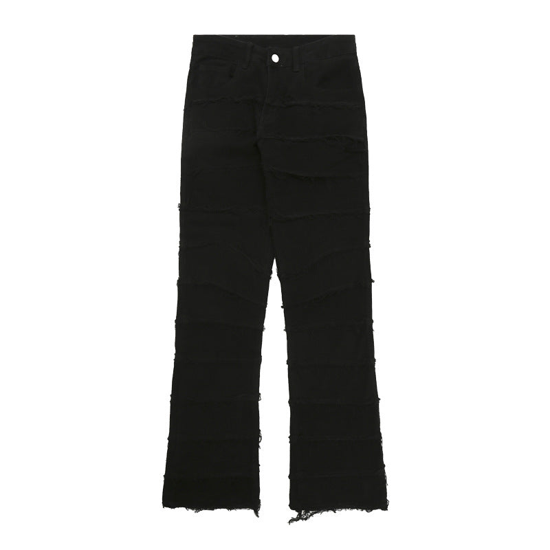 Shredded Hem Jeans Men