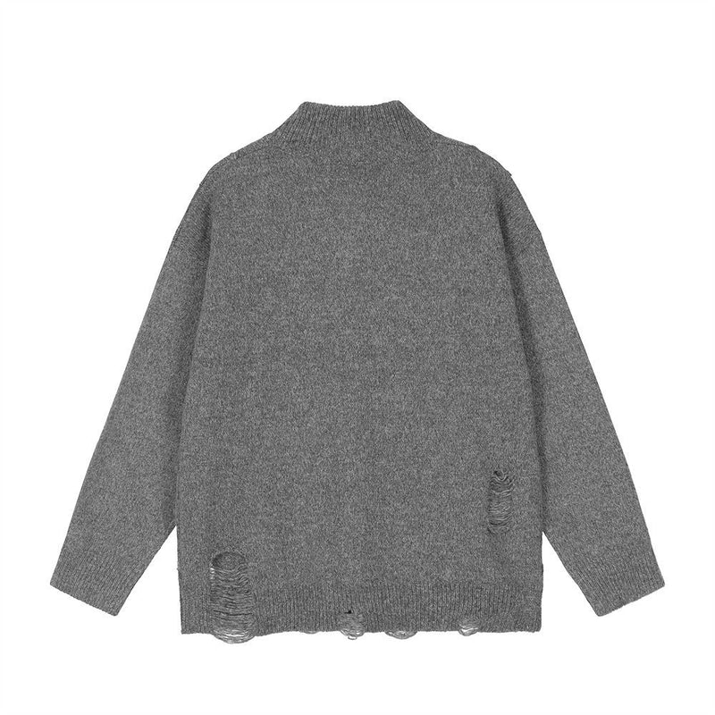 Stand Collar Cardigan Sweater Men's