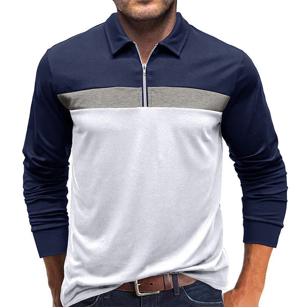Autumn And Winter Men's Lapel Polo Shirt