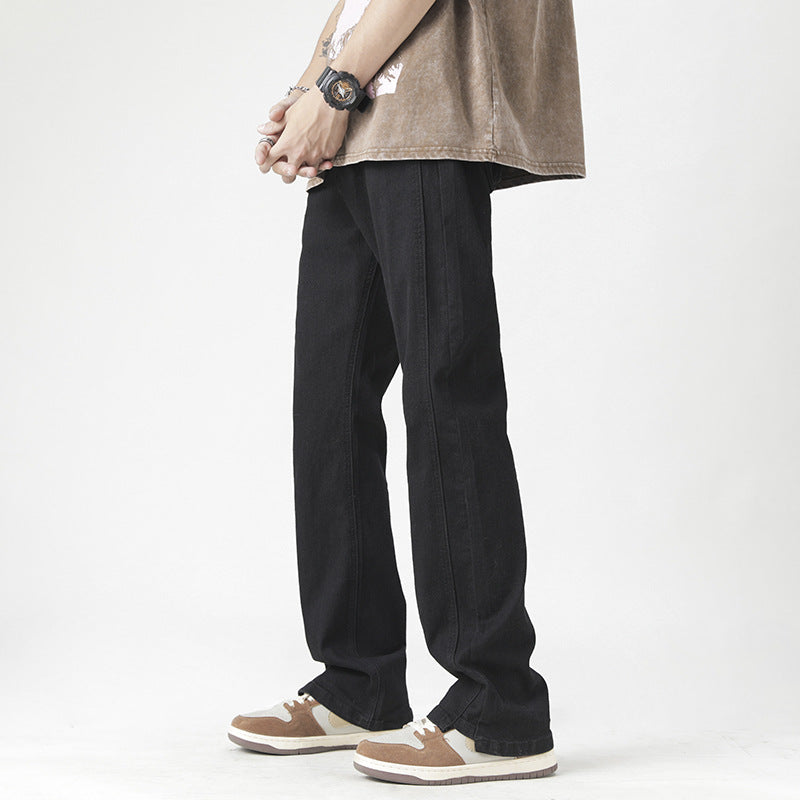 American-style Heavy Washed Yellow Jeans