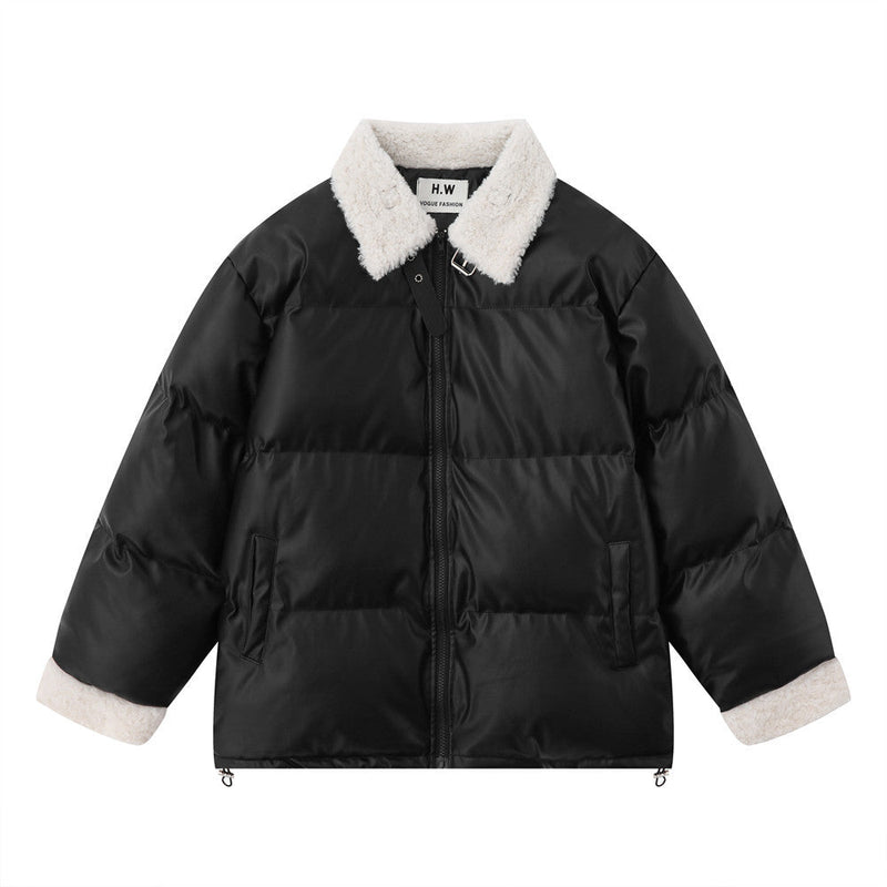 Fur Collar Lapel Cotton-padded Coat Men's