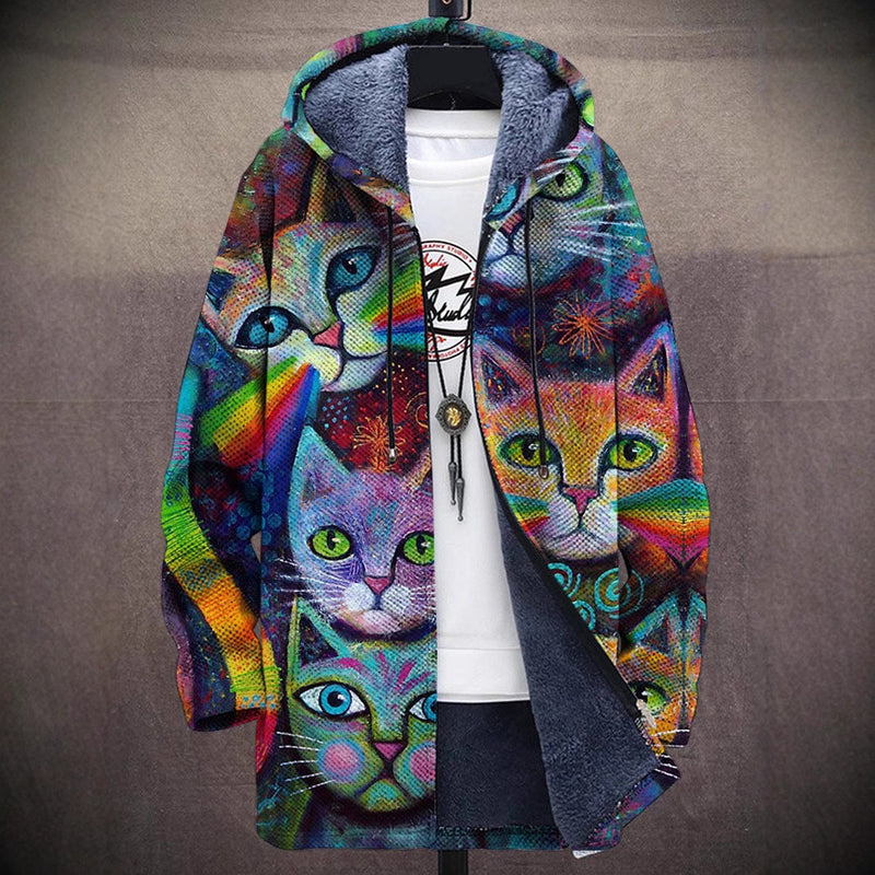 Men's Zipper Hooded Cardigan Cotton-padded Jacket