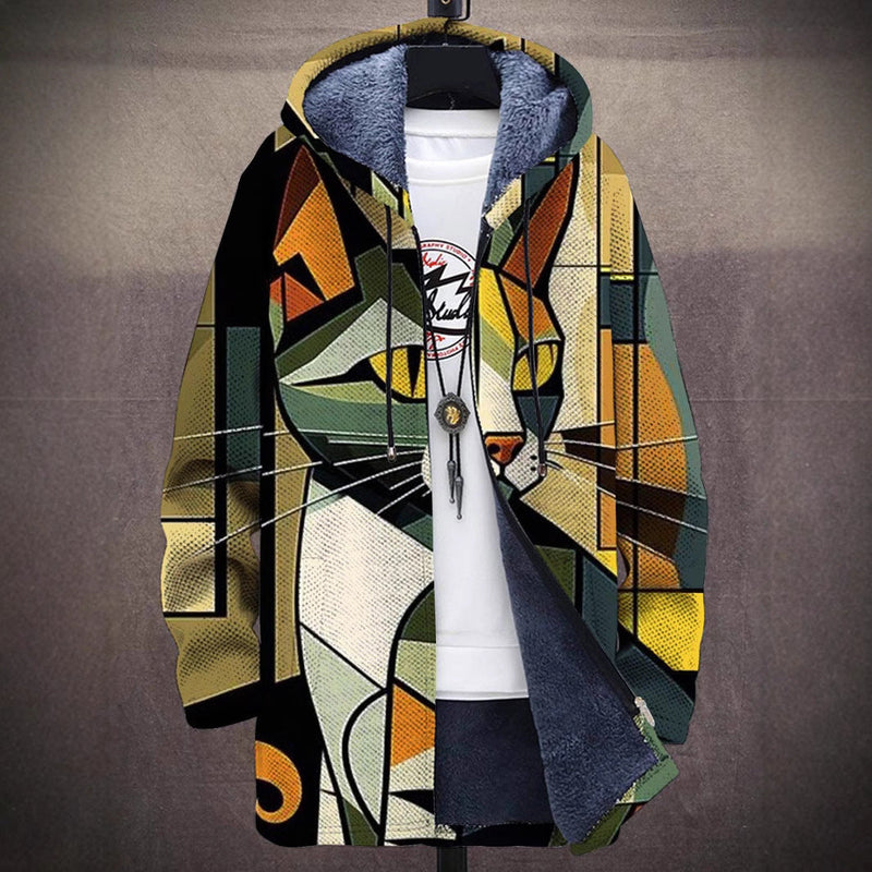 Men's Zipper Hooded Cardigan Cotton-padded Jacket