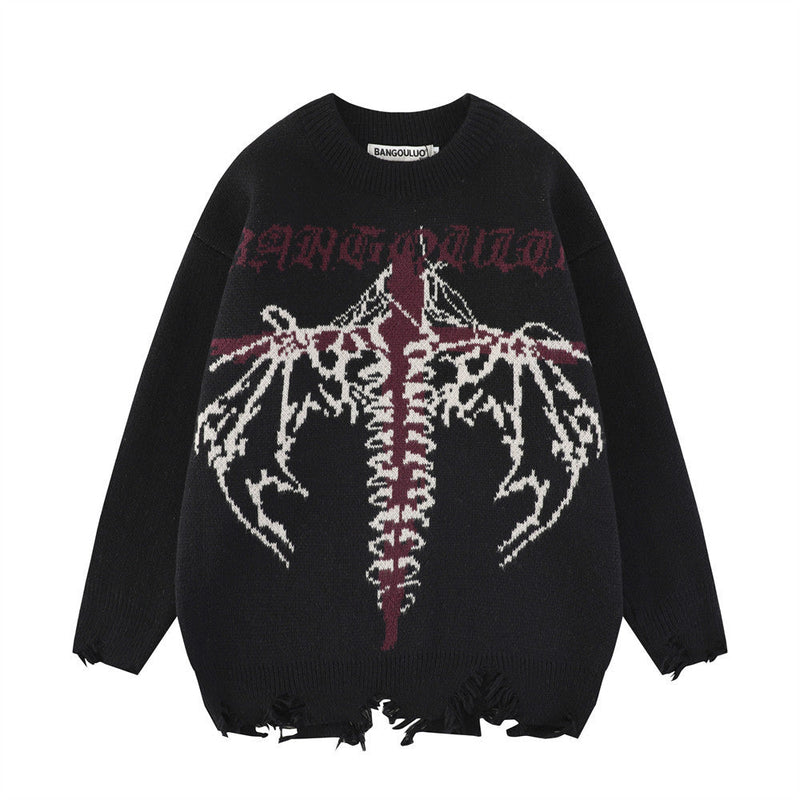 Cross Pullover Men's Street Dark Sweater