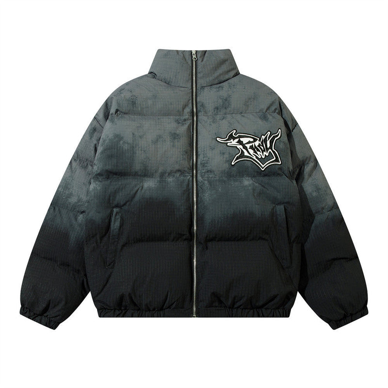 Gradient Cotton Embroidered Letter Bread jacket For Men