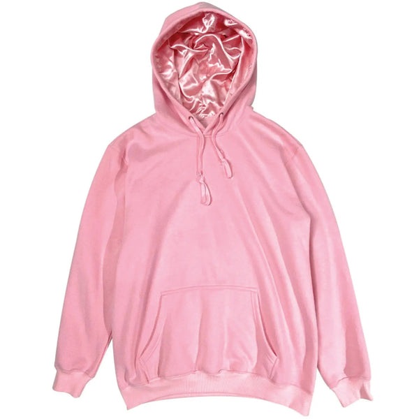Brushed Hoody Silk Lining Hat Cotton Mixed Polyester hoodie