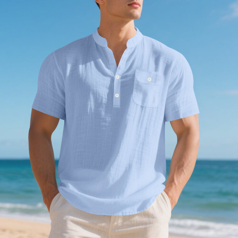 Summer American Linen Men's shirt