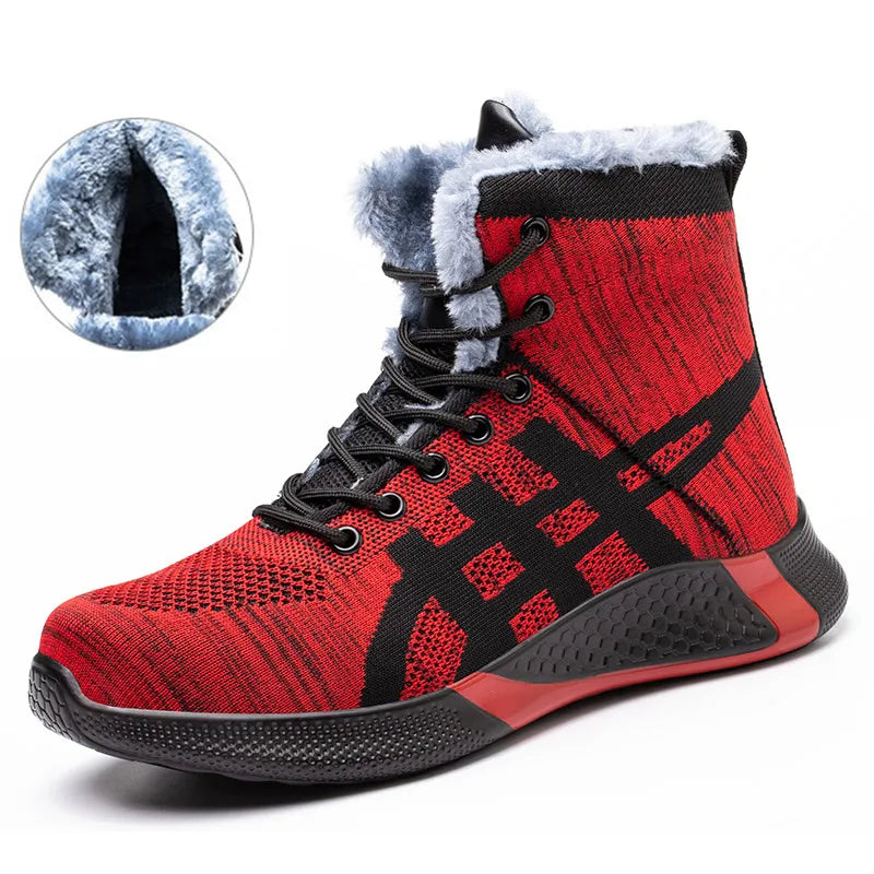 Labor Protection Anti-smash Anti-puncture work shoes Breathable Lace-up Safety boots
