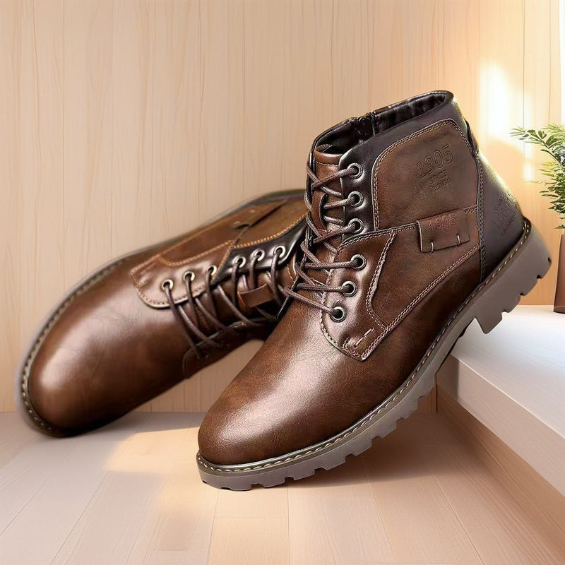 Martin Boots Leisure Plus Size Zip Ankle Boots