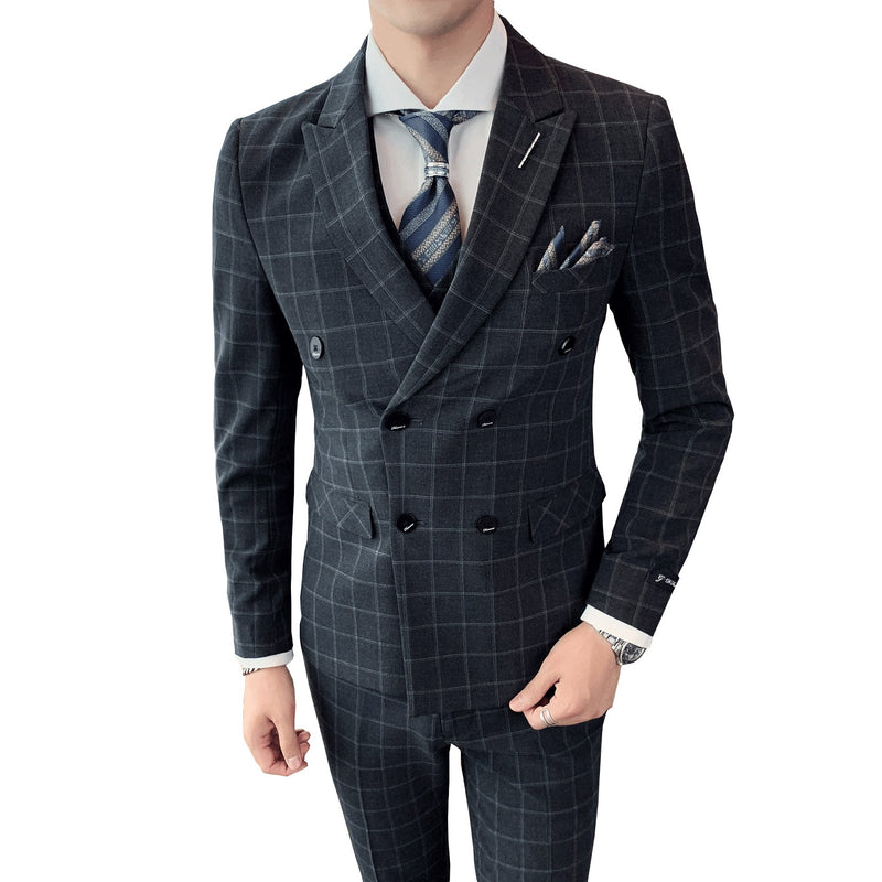 Three-piece Slim-fit Officiating Men's Casual Business Suit