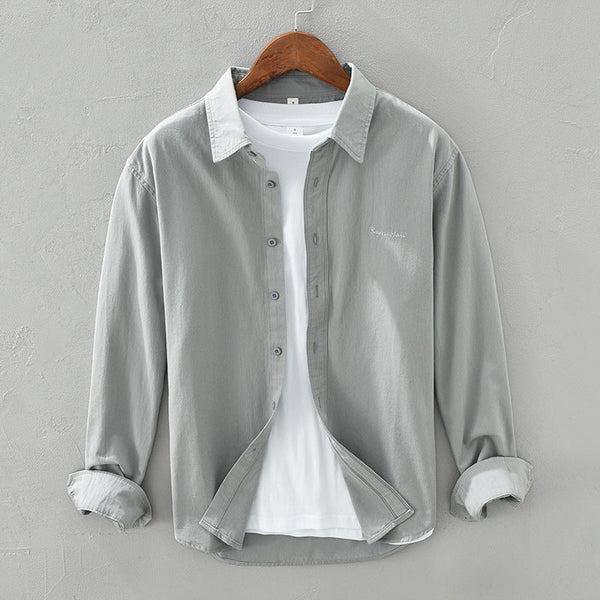 Casual Long-Sleeved Lapel Shirt