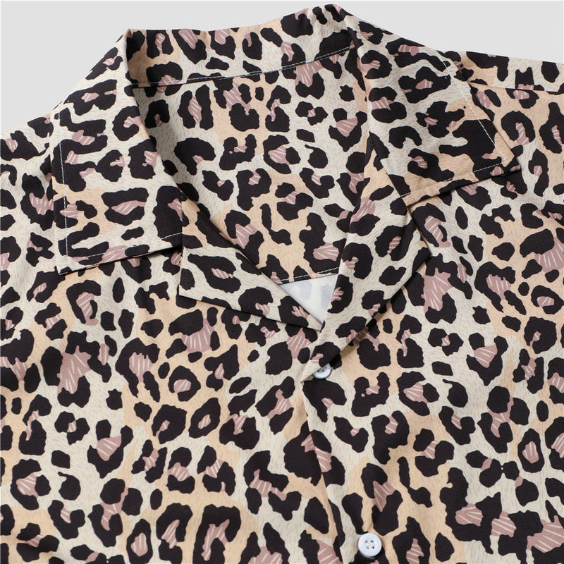 Leopard Print Shirt Men