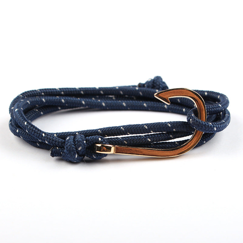 Adjustable Paracord Anchor Charm Bracelets