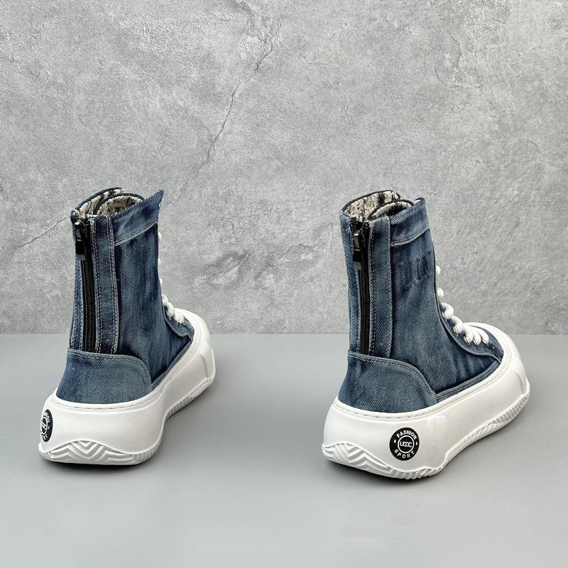 High-top Canvas Boots Fashionable All-match Boots Men