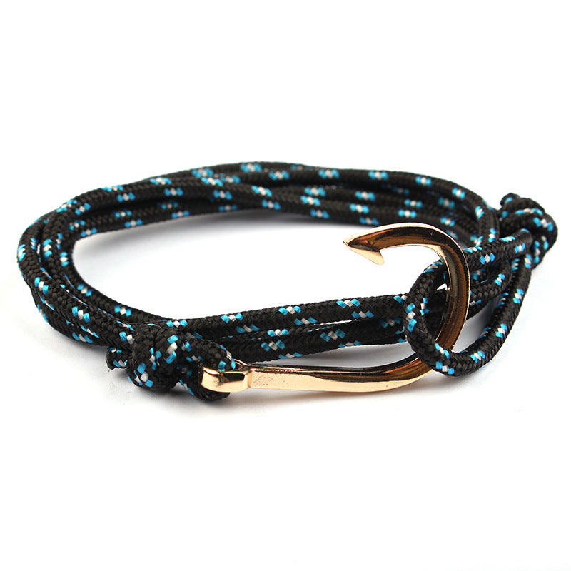 Adjustable Paracord Anchor Charm Bracelets