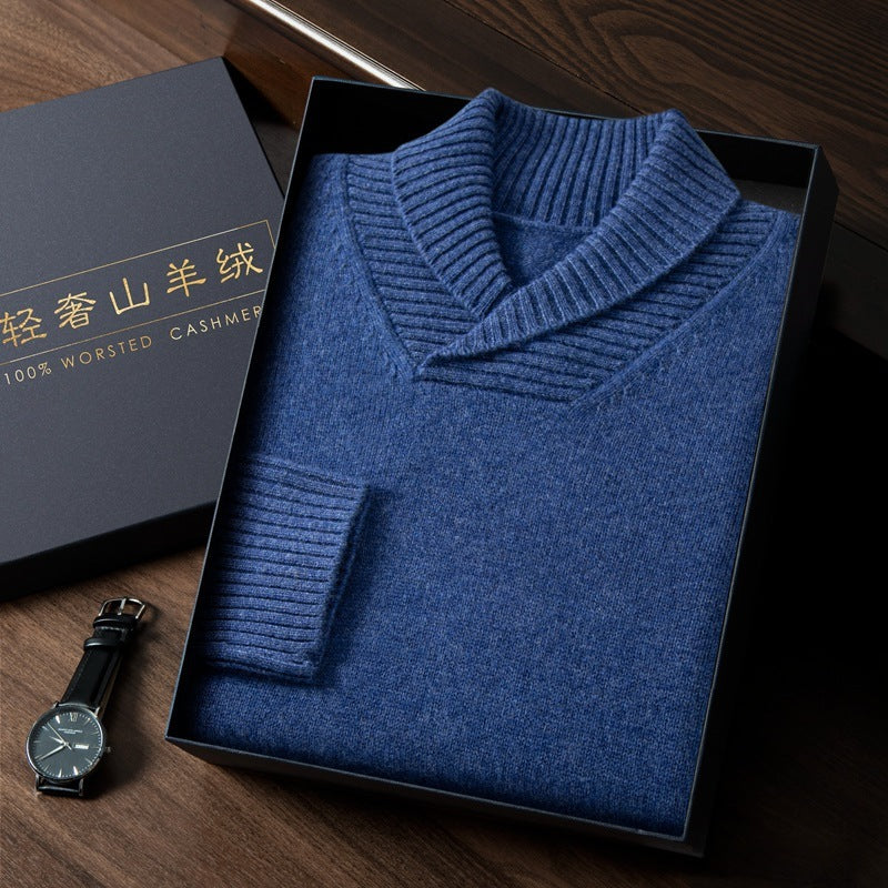 Autumn And Winter Cashmere Lapel Sweater