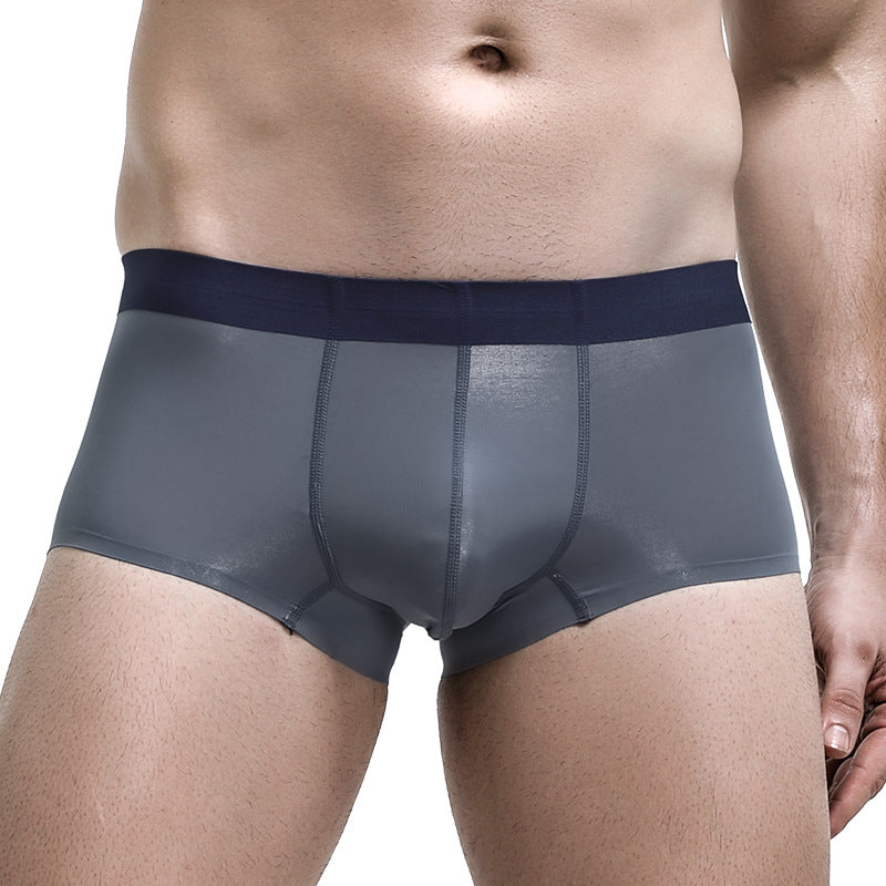 Super Thin Ice Silk Seamless Boxer Pants