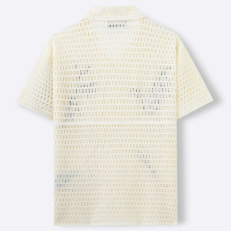 Men's Embroidery Knitwear Summer Short Sleeve Shirt