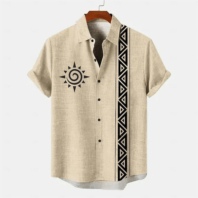 Summer Men's Breathable Four-sided Stretch Short Sleeve shirt