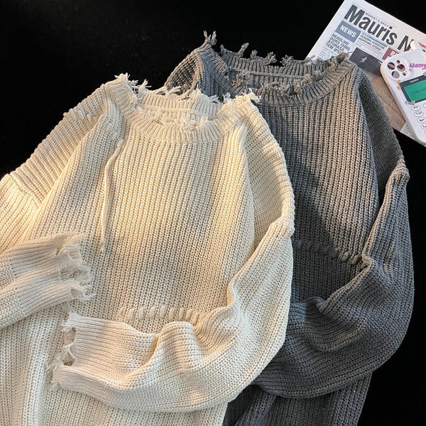 Couples Round Neck Knitted Sweater