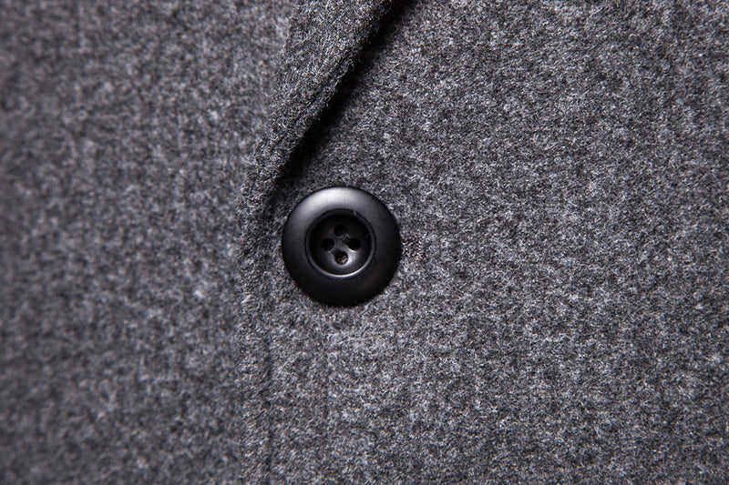 Men's Medium Length Woolen Coat