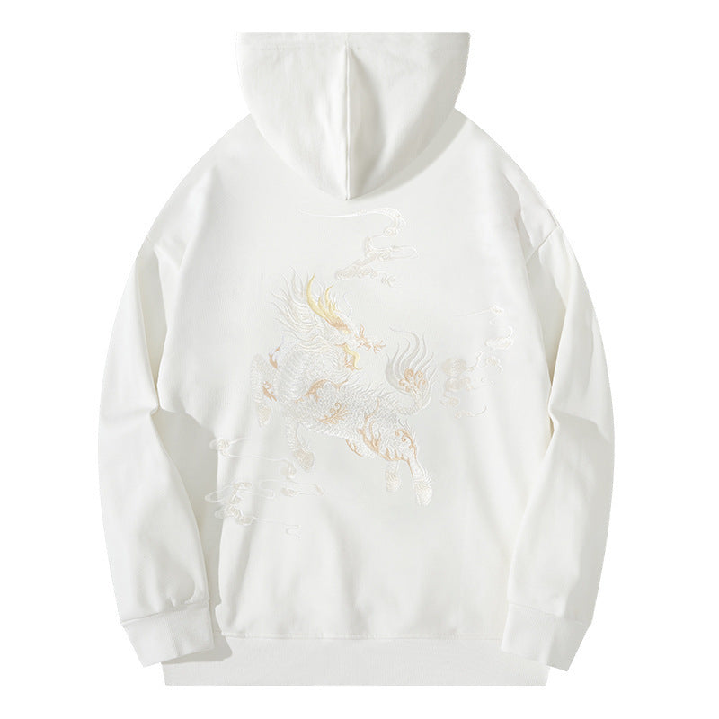 3D Printed Loose Plus Size Hooded Sweater Men