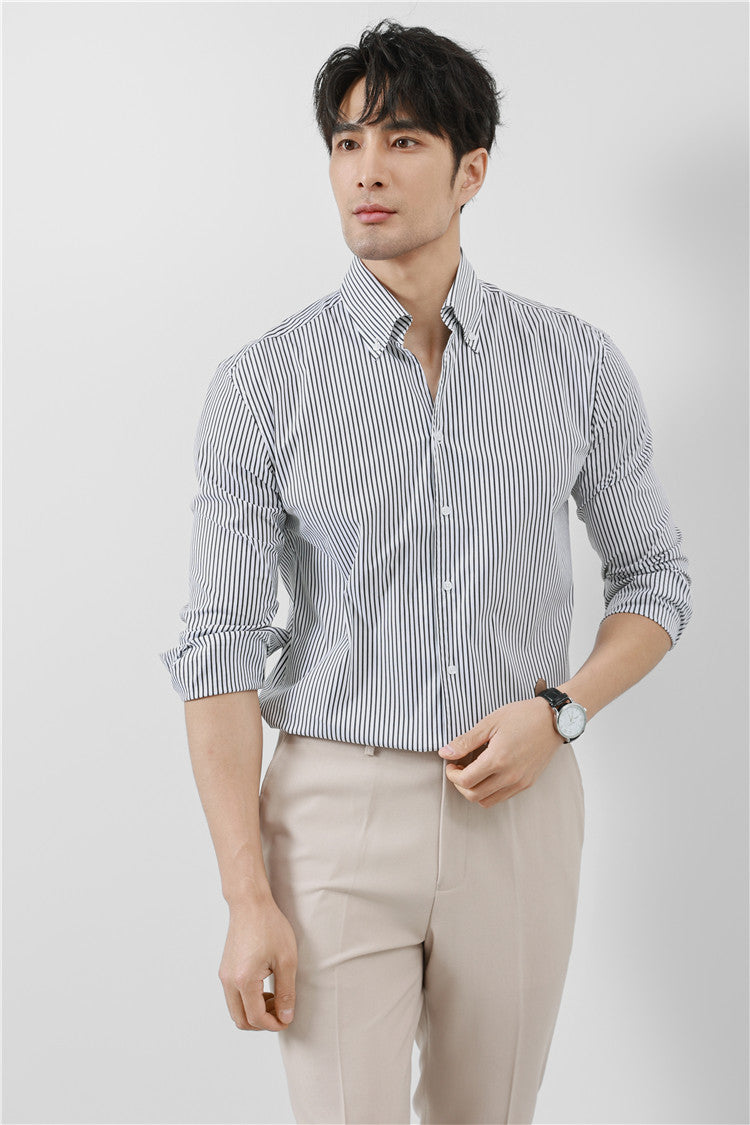 Striped Men's Long Sleeve Shirt